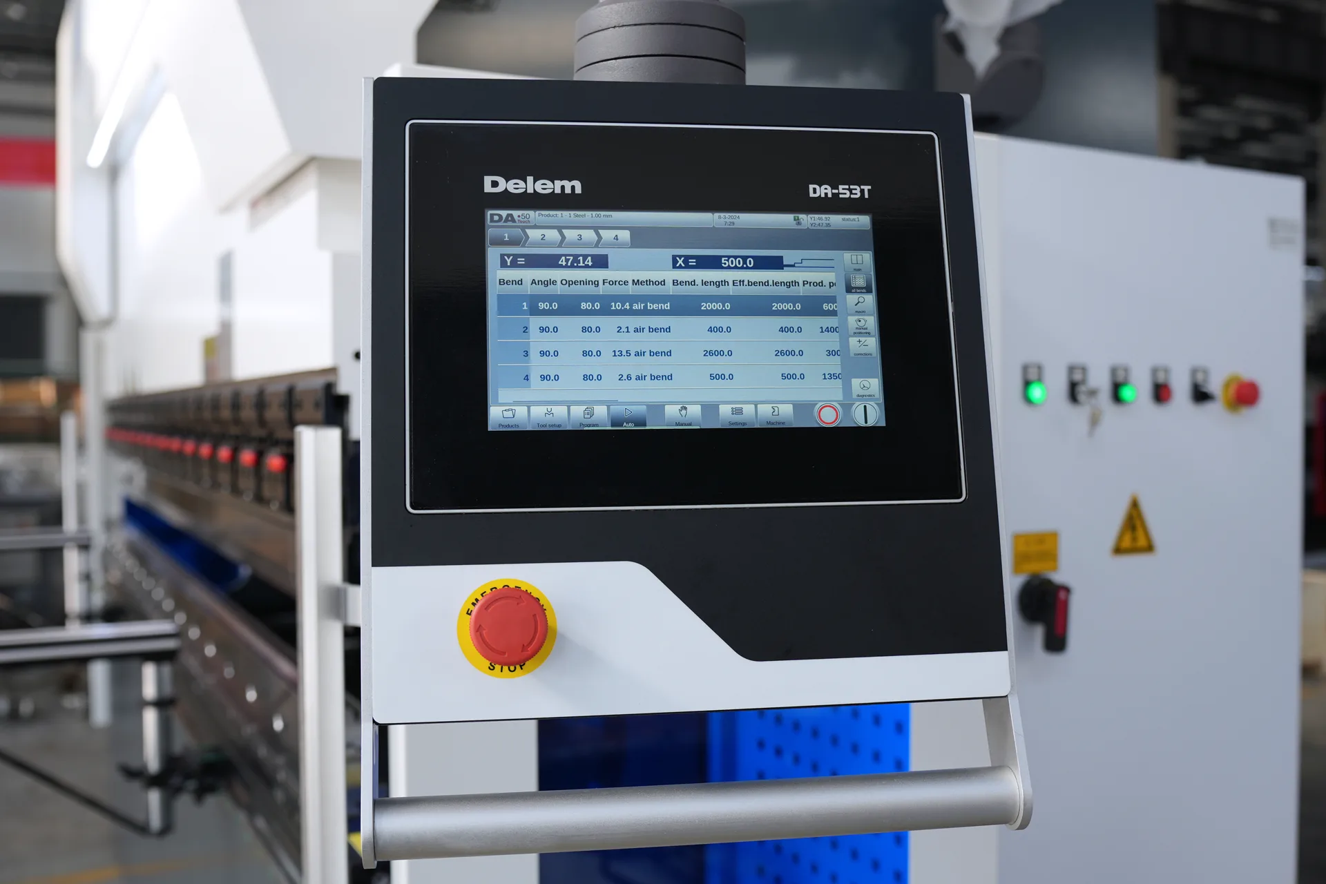 MB8 Series Press Brake with DA-53Tx 6 Delem DA 53T Controller