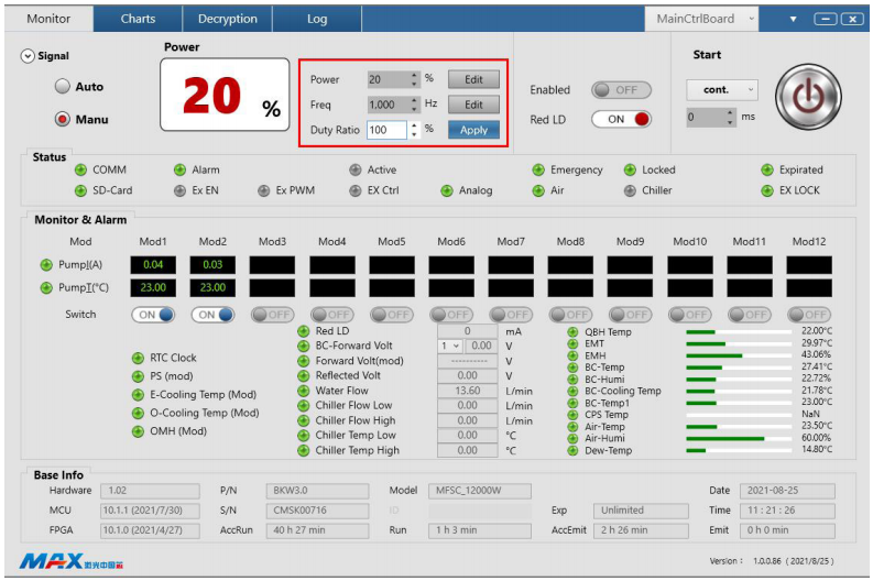 12000W Fiber Laser Source Manual 24 QQ截图20240513093718