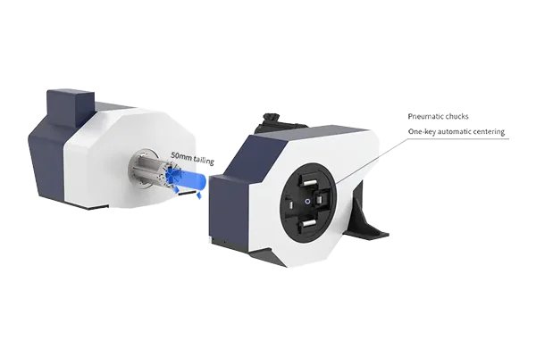 Sheet & Tube Fiber Laser Cutting Machine 7 Double Pneumatic Chucks